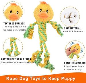 Jouet pour chien en peluche personnalisé avec étiquette, corde en coton à mâcher et à tirer, fabricant en gros pour marques d'animaux de compagnie, commande en gros - Product Image 4
