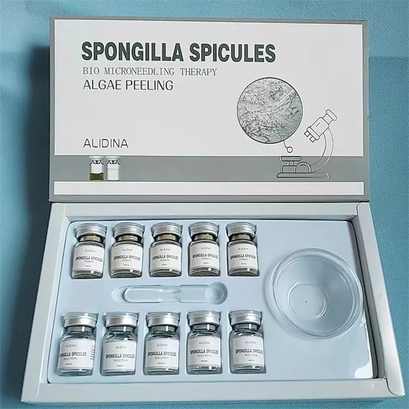 Spongilla Spicules Bio Microneedling terapi penghilang jerawat ganggang pengupas kulit pengencang Ganggang alami bubuk masker kupas