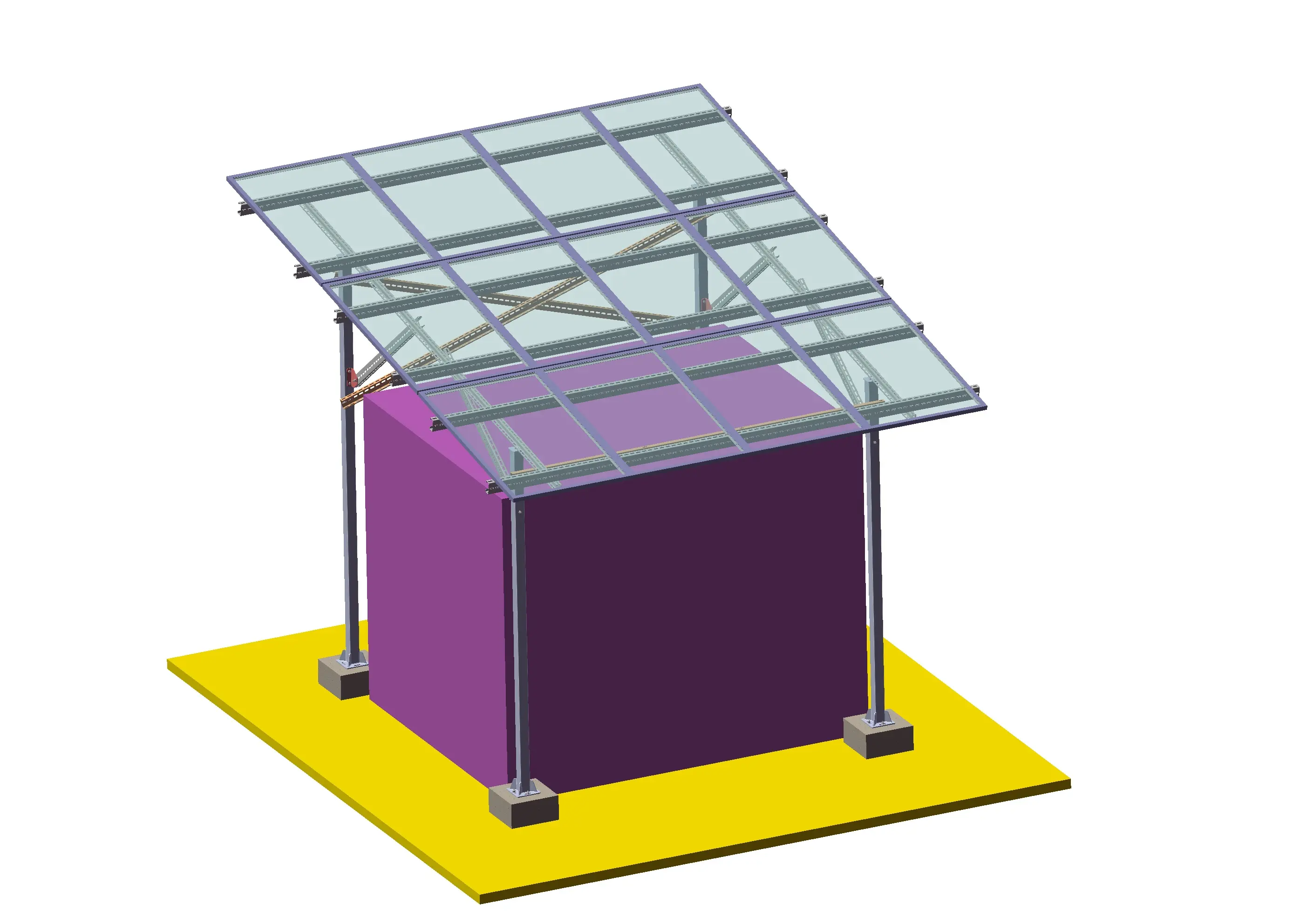 太陽光発電地上取り付けシステム亜鉛メッキc型鋼ソーラー取り付け構造