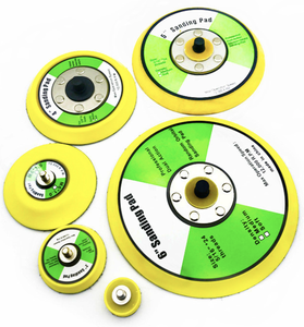 Bantalan ampelas pneumatik kuning Velcro berkualitas tinggi alat abrasif lubang sesuai ukuran Multi-size untuk mesin pengamplasan Orbital acak - Product Image 1