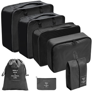 Set di cubi per imballaggio da viaggio con Logo personalizzato 7 pezzi, borse per <span class=keywords><strong>Organizer</strong></span> impermeabili leggere, con rete per il deposito bagagli - Product Image 3