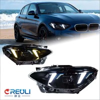 Faros Delanteros LED CREULI para BMW Serie 1 F20 2012-2014, Estilo Fang, DRL Bicolor, Señal de Giro Secuencial, Lente de Proyector, Gran Venta