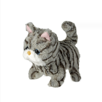 Jouet en peluche électronique interactif yeux animés contrôle du son électronique Robot pour animaux de compagnie chat chaton jouets cadeau