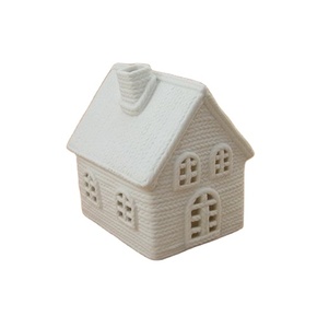 Porte-bougie en céramique de Noël, lanterne en <span class=keywords><strong>porcelaine</strong></span> blanche, décoration de la <span class=keywords><strong>maison</strong></span>, centre de table - Product Image 4