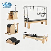 Équipement complet de studio de Pilates Velos, ensemble de 5 pièces : Reformer commercial, Cadillac, Table Trapeze, Chaise, Barrel, Machine de fitness