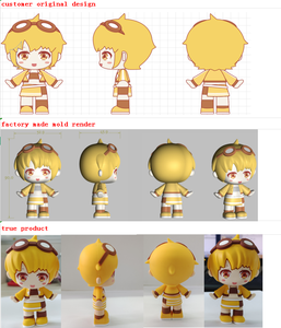 Figura de acción 3D de alta calidad, adorable muñeco de oso, cerdo y abeja para colección de juguetes de moda, decoración de coches y pasteles, inspirado en anime. - Product Image 3