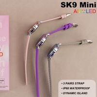 Reloj inteligente de lujo color oro SK9 mini para mujer, 3 correas, reloj pequeño de 1.19 pulgadas para dama, resistente al agua, con recordatorio del ciclo menstrual.