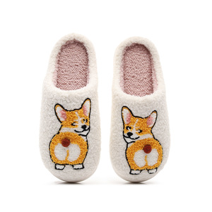 <span class=keywords><strong>Pantofole</strong></span> di lana <span class=keywords><strong>imbottite</strong></span> calde per gli amanti degli animali domestici invernali Corgi - Product Image 1