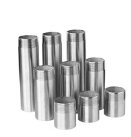 Raccord de tuyauterie en acier inoxydable poli de fabrication chinoise 201 304 316, extrémité à filetage mâle unique, demi-tuyau long, rallonge
