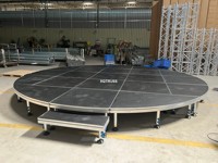 Scène circulaire en aluminium pour mariage, scène portable ronde, plateforme de scène carrée et circulaire pour concerts et événements en intérieur et en extérieur