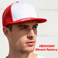 Casquette Trucker Unisexe à Visière Plate, Maille Respirante, Fermeture Snapback, Plusieurs Couleurs, OEM ODM, Logo Personnalisé, Vente en Gros Direct Usine