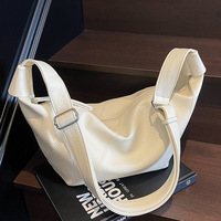 Sac hobo en similicuir souple pour femme, bandoulière large réglable, sac à bandoulière minimaliste décontracté, sac fourre-tout pour femme