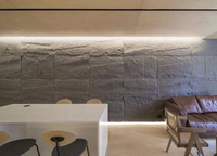 Panneau de pierres Pu 600x1200mm pour panneau de cloison murale intérieure comme de la vraie pierre