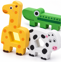 Blocs d'empilage en mousse EVA, jouet de puzzle d'équilibre sur le thème des animaux de la jungle, ensemble de jeu éducatif pour l'apprentissage précoce des tout-petits
