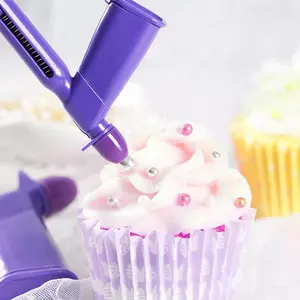 Wanlihao nhựa fondant có thể tháo rời đầu ngọc trai bóng Súng bánh ngọc trai dụng cụ trang trí bánh