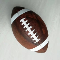 Ballon de football américain rétro professionnel en cuir composite, ballon officiel de match avec options d'équipement d'équipe, vente en gros
