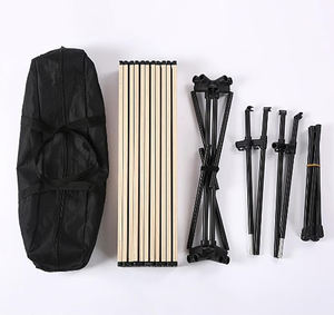 โต๊ะกลางแจ้งพับได้สำหรับปิกนิกตั้งแคมป์ชายหาดทำจากอลูมิเนียมพับได้ปรับความสูงได้ปรับความยาวได้ - Product Image 5