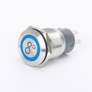 สวิตช์ปุ่มกดไฟ Led โลหะกระแสสูงสำหรับรถยนต์ไฟฟ้าพลังงานใหม่19มม. ความน่าเชื่อถือโลหะแบนปุ่มกดสวิตช์ - Product Image 6