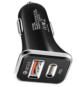 شاحن هاتف ذكي سريع بمنفذ USB C و QC3.0 بقدرة 38 وات مع شاحن سيارة كهربائي مزدوج USB - Product Image 5