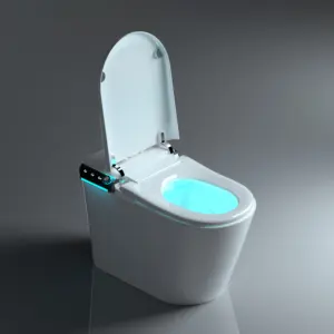 WC intelligente auto pulito occidentale moderno intelligente WC in plastica serbatoio dell'acqua Plus
