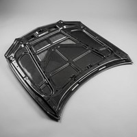 Couvre-moteur en fibre de carbone de style performance avec grandes ouvertures d'aération, kit carrosserie de tuning personnalisé