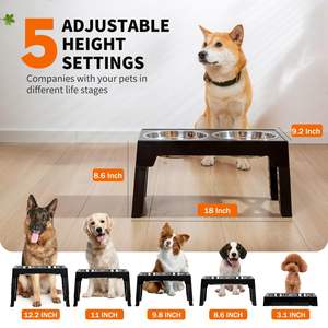 Üst satış çift Diner hayvan mama kabı gıda sınıfı yükseltilmiş Abs köpek kase 2 paslanmaz çelik köpek yemek kasesi - Product Image 4