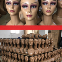 Tête de mannequin réaliste chauve pour maquillage, présentation de perruques, coiffure en salon et vitrine de boutique