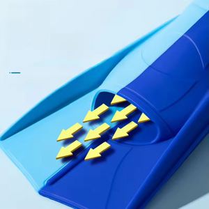 Nuove Pinne Corte Interamente in Silicone per Bambini per il Nuoto Libero e Attrezzatura Subacquea Leggera per Adulti - Product Image 4