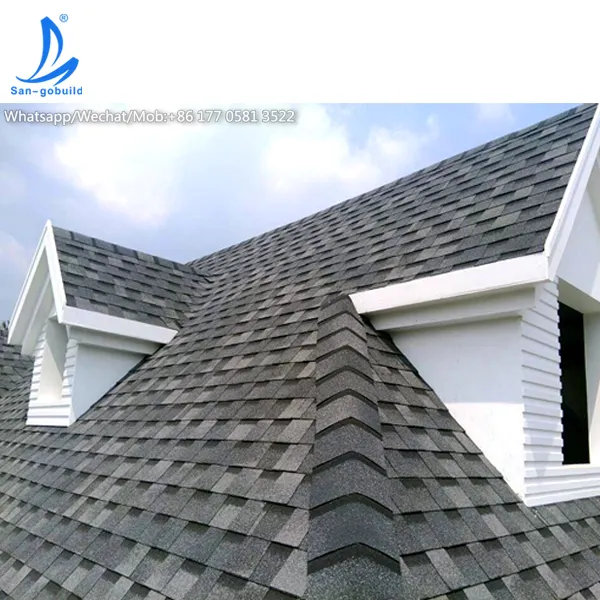 The best architectural asphalt roof shingles manufacturer China, factory wholesale price bitumen roof shingles for wood house