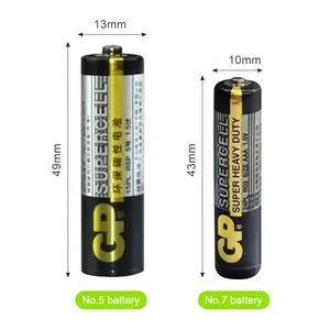 GP Marke 1,5 V AAA Batterie Schwarz 35 Minuten Nenn kapazität Nr. 7 Zink Carbon Trocken batterie