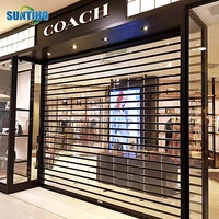 Centre commercial intérieur levage électrique alliage d'aluminium transparent volet roulant silencieux épaissi porte coulissante porte de garage