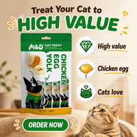 MAIDOU Friandises pour chats au poulet, riches en protéines, sans céréales, compressibles et léchables, pour petites races - Santé digestive, de la peau et du pelage, tout au long de la vie