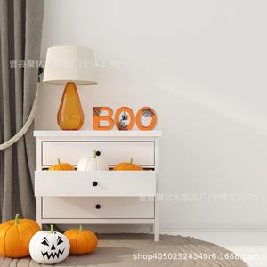 Wooden BOO Halloween Decoration Number Shape Indoor Table Mantel <b>Decor</b> <b>Log</b> Material - Product Image 5