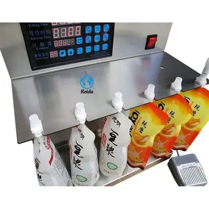 Taiwan-Type Zelfdragende Zak Vloeibare Vulmachine Wasvloeistof Douchegel Semi-Automatische Kwantitatieve Vulmachine