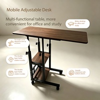 Table d'appoint mobile à hauteur réglable, bureau portable pour lit, petite table d'écriture pour ordinateur portable pour chambre à coucher, idéale pour l'étude et le travail