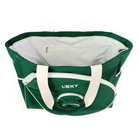 Bolsa Tote Deportiva Personalizada para Raqueta de Tenis, Estilo Deportivo al Aire Libre, Algodón Reciclado con Paneles, Correa Ajustable, Multifuncional y Práctica