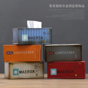 Vận chuyển container mô hình mô hộp máy tính để bàn giấy chủ lưu trữ Khăn ăn trường hợp Organizer ORNAMENT Craft Diecast container hộp - Product Image 1