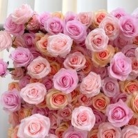 Künstliche Blumenwand Hochzeits-Hintergrundpaneel Luxuriöse Seidenrosen-Wanddekoration Event-Party-Hintergrund Maßgefertigte Größe