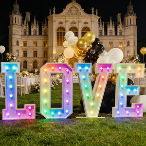 Lettres lumineuses LED autoportantes pour la <span class=keywords><strong>location</strong></span> d'événements, les centres commerciaux, les décorations scolaires - Taille et couleur personnalisables, télécommande - Product Image 3