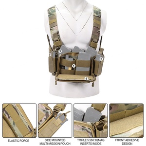 เสื้อกั๊กยุทธวิธี Sinairsoft สำหรับกิจกรรมกลางแจ้งและล่าสัตว์ พร้อมช่องใส่แม็กกาซีนขนาด 5.56/7.62/9 มม. ผลิตจากไนลอนและโพลีเอสเตอร์ที่ทนทาน - Product Image 3