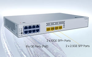 สวิตช์ HUA WEI S310S-8P4JX 8GE POE+ 2*2.5G SFP +2 พอร์ต 10GE รองรับ SNMP & QoS ดีไซน์แบบ Stackable เพิ่มประสิทธิภาพเครือข่ายองค์กร - Product Image 2