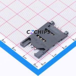 SIM101-FWB6AH2.5 SIM Card Connector SMD Connector Flip Cover Type Mini SIM Card Card Holder 2.5mm - Product Image 1