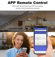 Interruptor de Luz WiFi Tuya EU, Sin Necesidad de Cable Neutro, Interruptor de Pared con Botón Pulsador de 1/2/3/4 Vías, Compatible con Tuya, Alexa y Google Home
