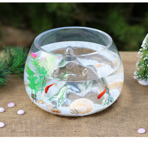 Table de bureau circulaire en verre, grand Aquarium avec vue sur la montagne, design Arulidend - Product Image 4