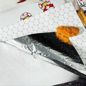 Xiamen Custom Logo Food-Grade Hamburger Aluminum <strong>Foil</strong> <strong>Paper</strong> Sheets Honeycomb Hotdog Sandwich Fast Food Wrapping Burger Wax <strong>Paper</strong> - Product Image 1