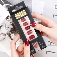 Faux ongles oeil de chat presse sur les ongles nouveau Style tête carrée courte 24 pièces avec boîtes d'emballage ongles réutilisables faux en gros