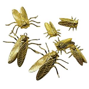 Perhiasan perangkat keras DIY liontin Cicada serangga tembaga cor dengan kepribadian khas bahan utama kuningan - Product Image 1