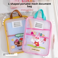 Pochette transparente pour documents, classeur à fermeture éclair pour examens, grande capacité, double couche, pour classification par matières