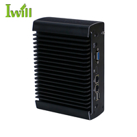 Nuevo Diseño de Mini PC Sin Ventilador con Tel Core I5 4200U, DDR3, HD, VGA, 2COM, RS232/485, 6USB, PC Robusto para Automatización Industrial