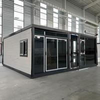 Maison préfabriquée en conteneur, villa extensible de luxe, structure en acier de 20 pieds, design moderne, imperméable, anti-corrosion, fournisseur d'usine, CE